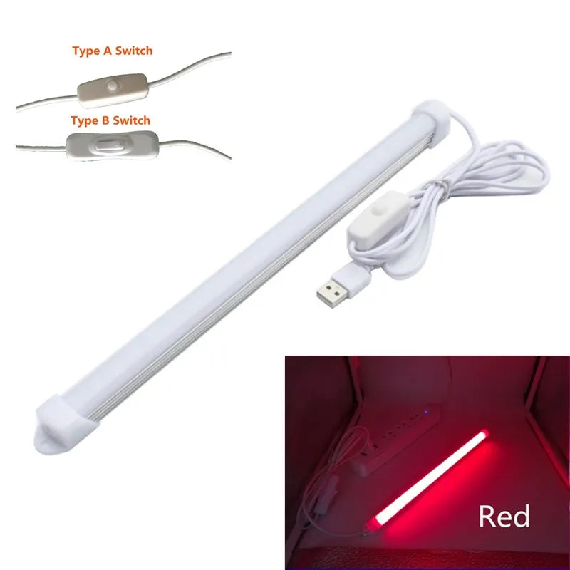 Barra luminosa a LED USB Striscia LED rigida da 5 V per la cucina Barra luminosa in alluminio dimmerabile per illuminazione sotto l'armadio Bianco caldo freddo