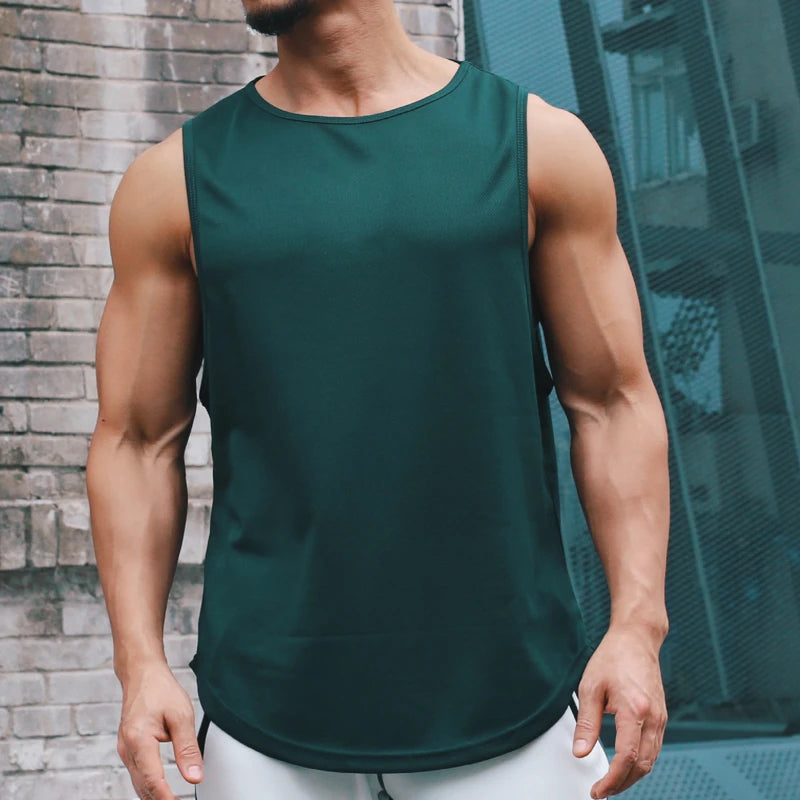 Canotta da palestra Uomo Abbigliamento in rete T-shirt senza maniche per bodybuilding ad asciugatura rapida Canottiere fitness Basket Sport Comfort Gilet muscolare