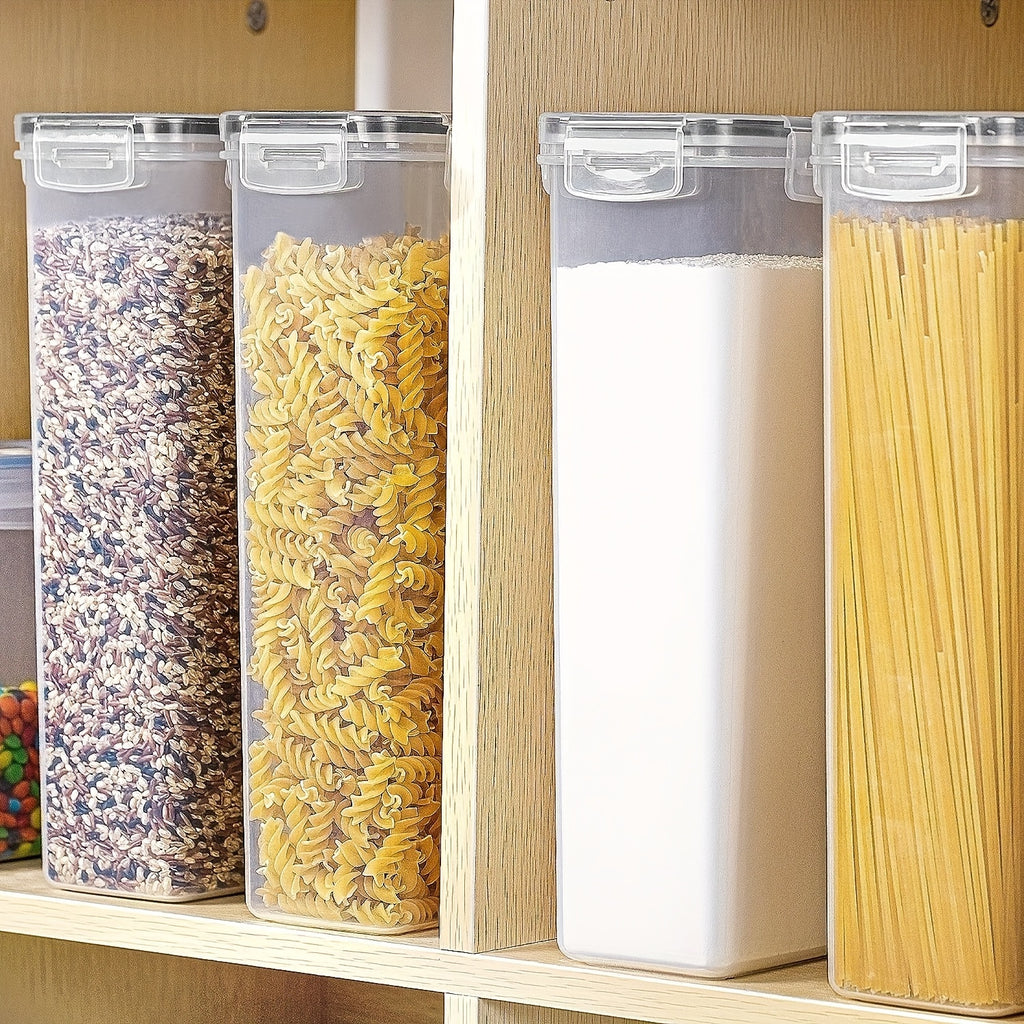 2/4pcs Pasta Storage Containers for Pantry Airtight - Spaghetti Container Storage - Ideal for Spaghetti & Noodles, Kitchen Pantry Organization and Storage - Keeps Food Fresh & Dry