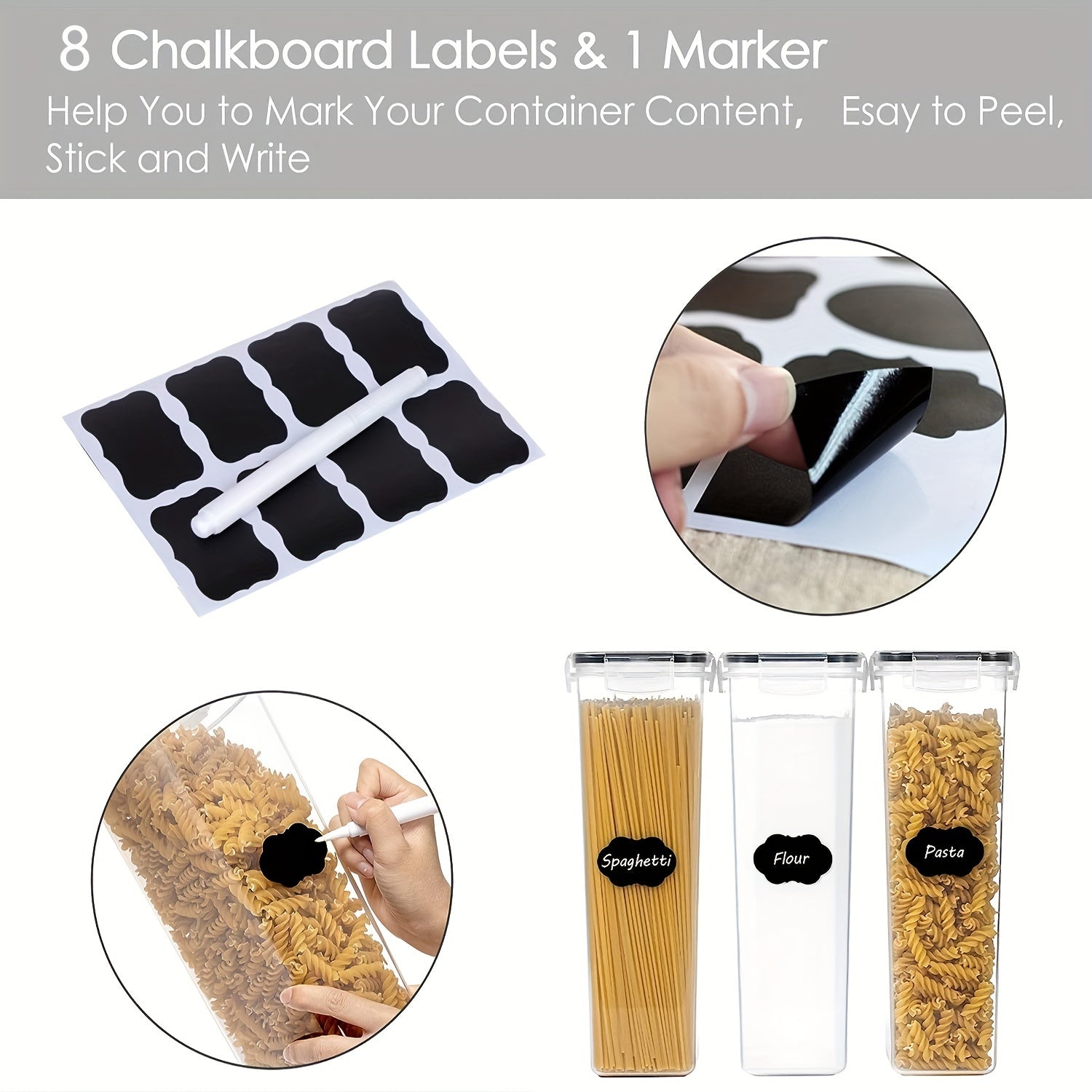 2/4pcs Pasta Storage Containers for Pantry Airtight - Spaghetti Container Storage - Ideal for Spaghetti & Noodles, Kitchen Pantry Organization and Storage - Keeps Food Fresh & Dry