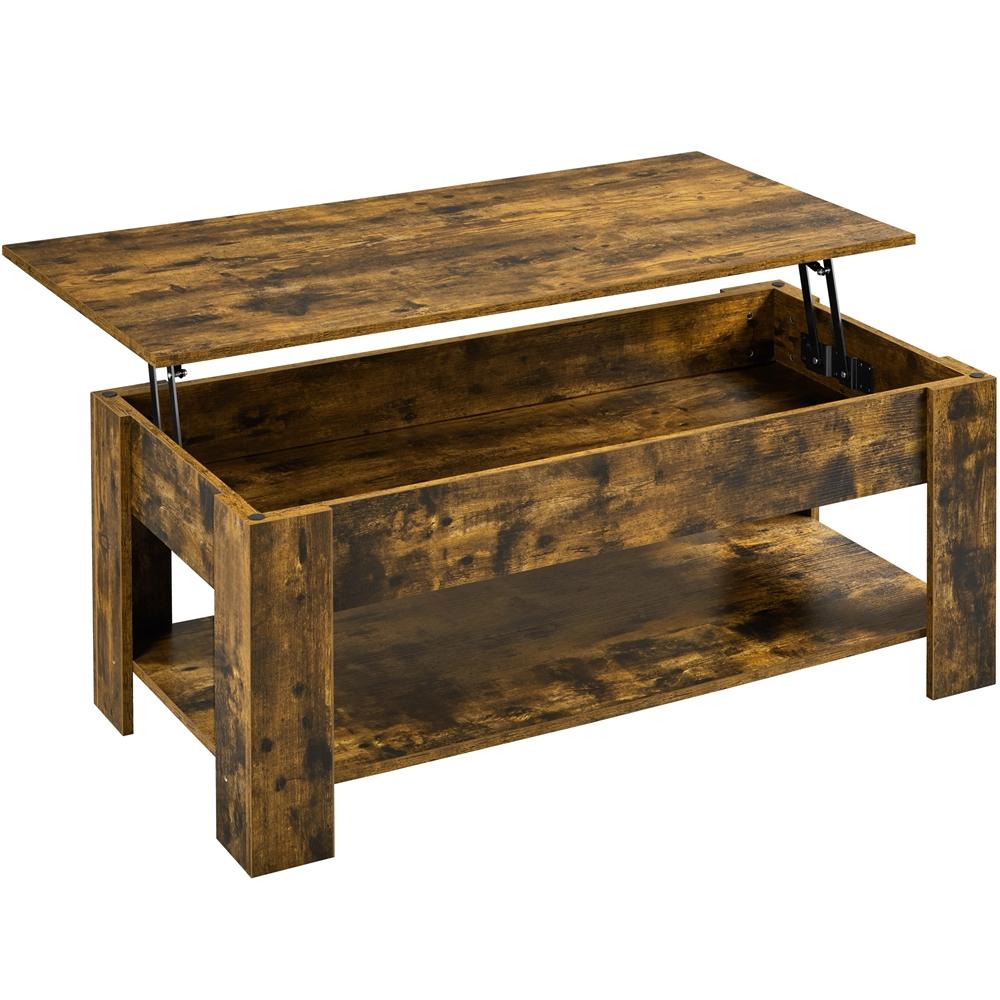Costoffs Lift-Top Coffee Table for Living Room with Lower Shelf and Lift-Top Surface