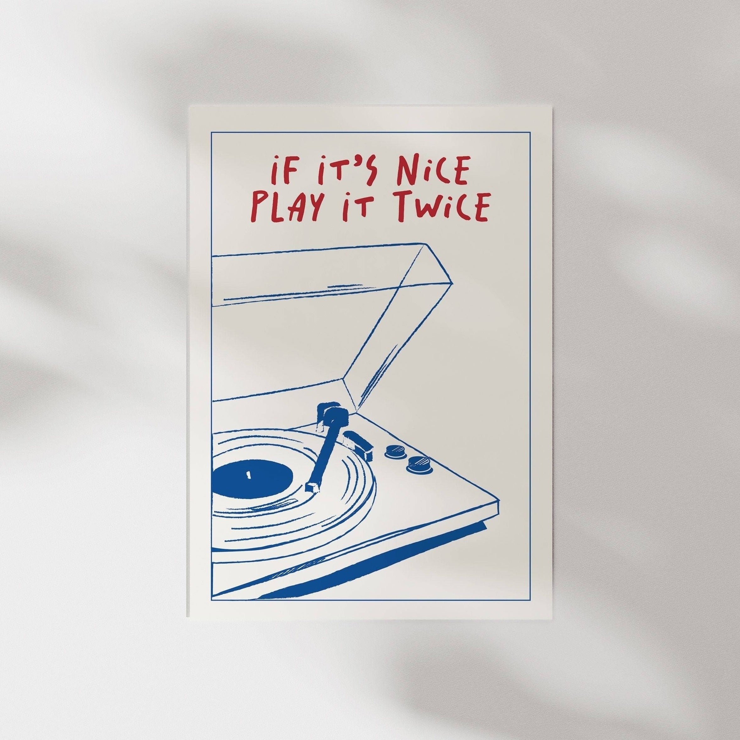 Modern Art Vinyl Record Player Canvas Print - Unframed Wall Art for Bedroom, Living Room, Kitchen, or Corridor - Indoor Use Only