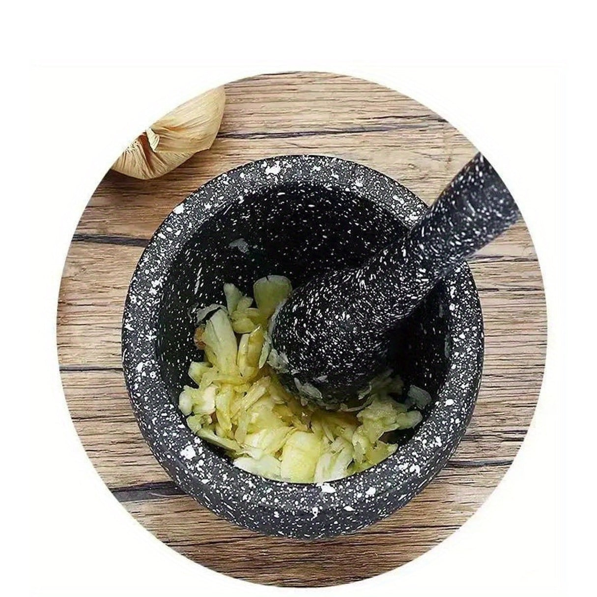 1 Set Grinding Bowl, Kitchen Garlic Mincer, Multi-Purpose Grinder, Home Spice Crusher, Seasoning and Grain Mill Tool, Kitchen Gadget